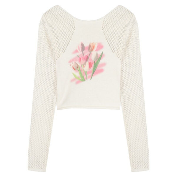 Women's Retro Long-sleeved Knitted Blouse